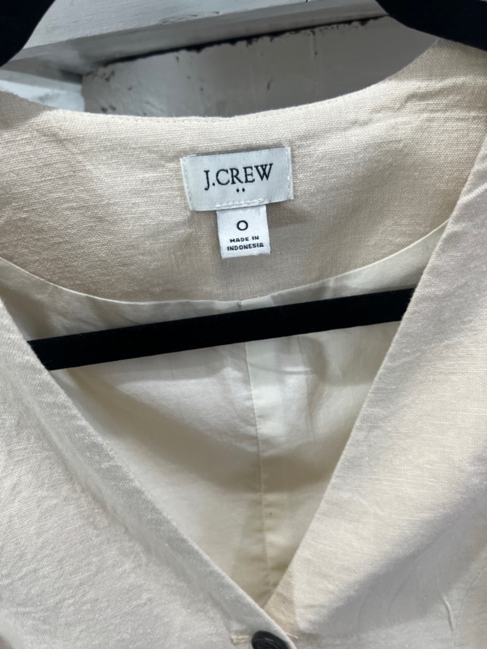 J. Crew Cream Button-Front Sleeveless Vest - Picture 4 of 7